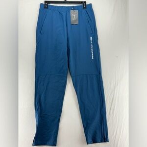 NEW 1st‎ Phorm Blue Tapered Leg Pants Zip Ankle Pockets Logo Mens Size M